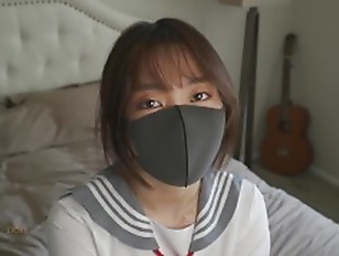 Fuck a horny Chinese  girl wearing a JK uniform after interviewing
