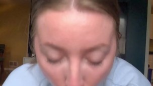 sensual blowjob and swallow