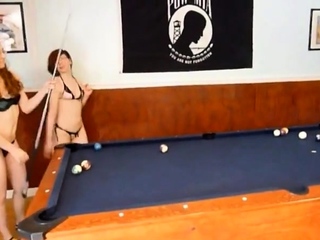Lesbian Pool Masturbation