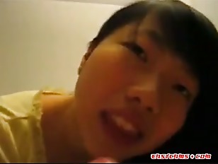 Cute Chinese Teen Sucking her neighbours cock
