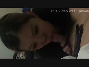 chinese gf sucking dick while watching tv show