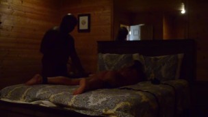 Rae’s into to BDSM- tied up, spanked and flogged before getting a BBC creampie