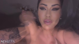 Ultimate humiliation by Mistress Kennya: Getting fucked in front of my bull (full vid on UVIU)