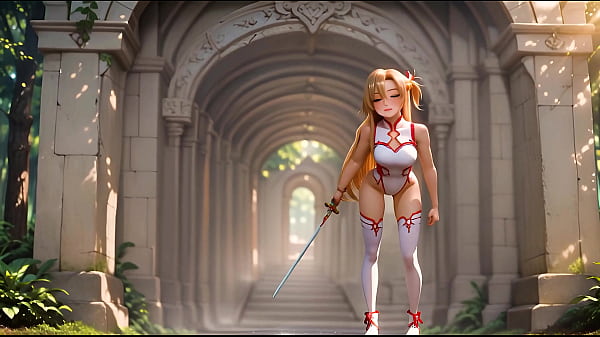 Asuna Yuuki Hard Anal Sex in a Threesome in the Forest in nature, SwordArt Online Hentai (Асуна Юки) – AI Generation