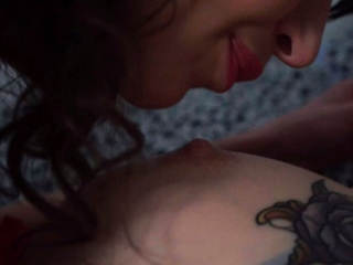 Blonde and brunette lesbians licking and sucking pussy