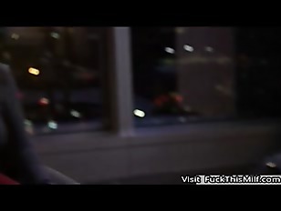 Ivy LeBelle straps on a saddle