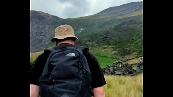 Public blowjob on the mountains with huge cumload