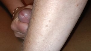 Stepmom jerked off stepson’s hard cock until he shot his cum back in the cabin of the truck close up