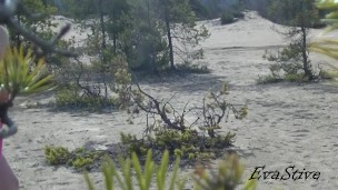 Voyeur on the beach. Pissing blonde