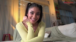 Xxlayna Marie sucks off Mr. POV in this point of view blowjob video “Desperately Horny!”