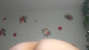 Big booty Milf with butt plug uses vibrator on her wet pussy snippet