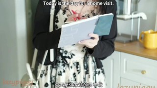 女教师来家访,并帮我补习了性爱课