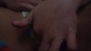 Sexy milf has a wet, fat pussy surprise under her kiwi panties for you