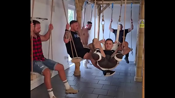 When you go to a swingers club but didn’t expect this! Who would you want in the sling? jamie jeffx Blokewelshx …